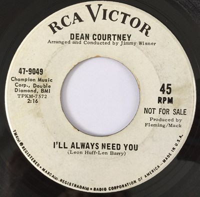 Lot 48 - DEAN COURTNEY - I'LL ALWAYS NEED YOU/ TAMMY 7" (US PROMO - RCA VICTOR 47-9049)