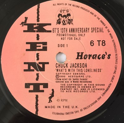 Lot 59 - CHUCK JACKSON/ THE SUPERB STRINGS - WHAT'S WITH THIS LONELINESS/ SURF AND SOUL 7" (1992 UK KENT PROMO - 6 T8)