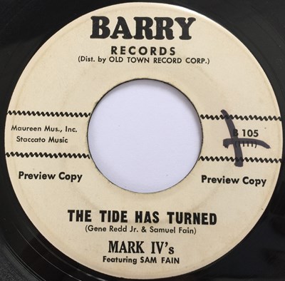 Lot 185 - MARK IV's - THE TIDE HAS TURNED (PROMO - BARRY RECORDS B 105)