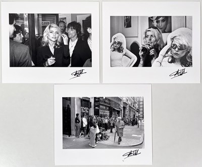 Lot 300 - DEBBIE HARRY / BLONDIE - SET OF THREE SIGNED MARTYN GODDARD PRINTS.