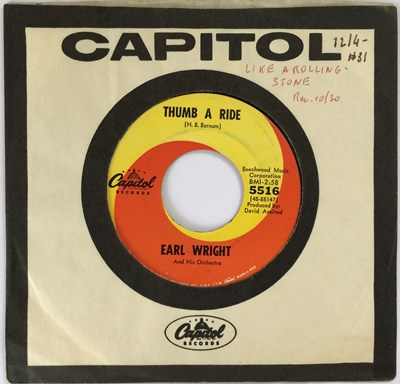 Lot 88 - EARL WRIGHT - THUMB A RIDE 7" (ORIGINAL US COPY - CAPITOL 5516)