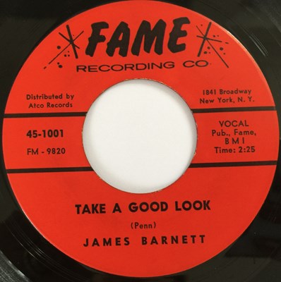 Lot 112 - JAMES BARNETT - KEEP ON TALKING 7" (FAME RECORDING CO - 45-1001)
