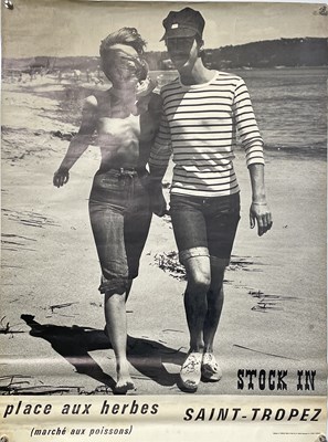 Lot 71 - SAINT TROPEZ ADVERTISING POSTER - STOCK IN.