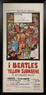 Lot 148 - THE BEATLES ITALIAN YELLOW SUBMARINE POSTER.