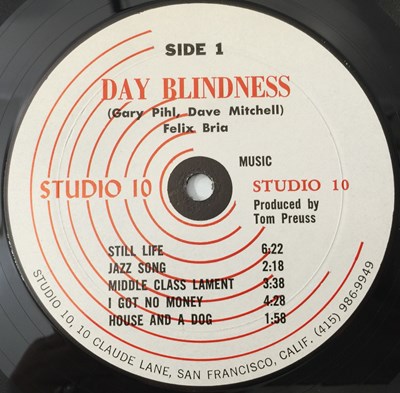 Lot 6 - DAY BLINDNESS - S/T LP (US PSYCH OG - STUDIO 10 - DBX 101)