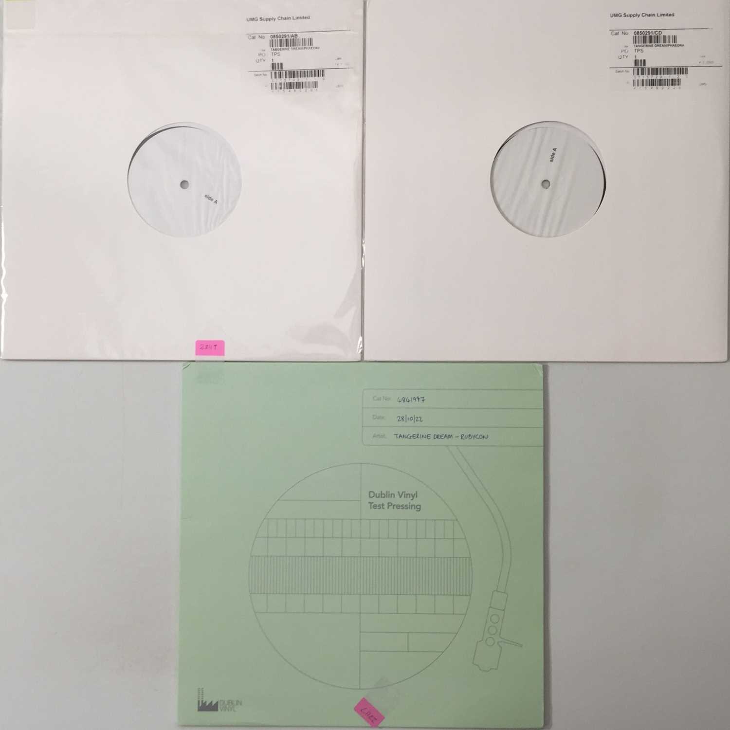 Lot 13 - TANGERINE DREAM - WHITE LABEL TEST PRESSING LP PACK