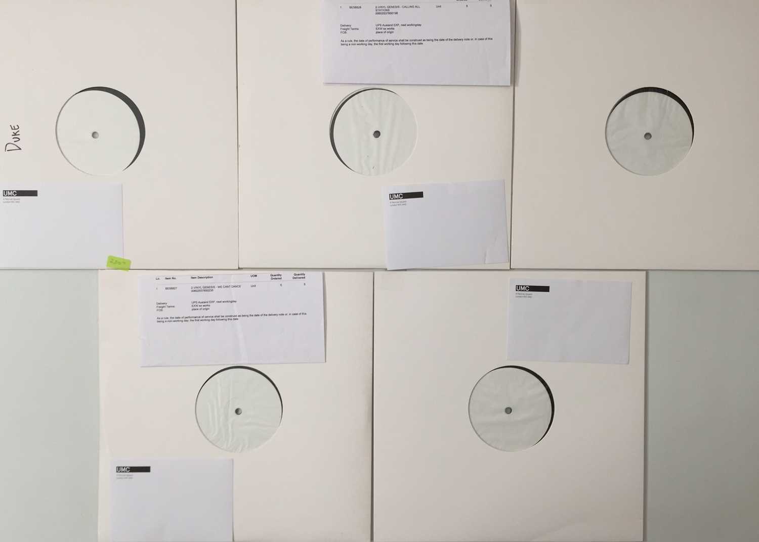 Lot 19 - GENESIS - WHITE LABEL TEST PRESSING LPs