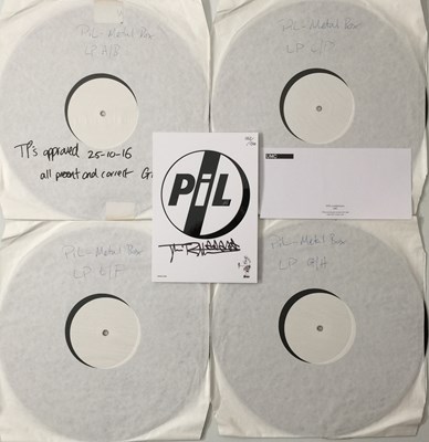 Lot 33 - PiL - METAL BOX (2016 WHITE LABEL TEST PRESSING - METAL02) - INCLUDING JOHN LYDON SIGNED CARD