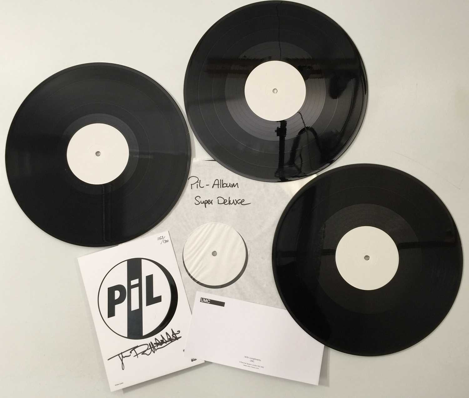 Lot 34 - PiL - ALBUM SUPER DELUXE (2016 WHITE LABEL TEST PRESSING - 570 154-1) - INC JOHN LYDON SIGNED CARD