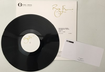 Lot 35 - BRIAN ENO - FOREVER VOICELESS (INSTRUMENTAL - 2023 WHITE LABEL TEST PRESSING - 602448824912) SIGNED BY ENO