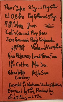 Lot 294 - ON A FRIDAY (RADIOHEAD) GRIPE DEMO CASSETTE WITH UNHEARD TRACKS AND HANDWRITTEN NOTE FROM THOM.