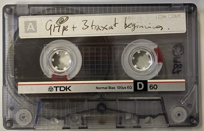 Lot 294 - ON A FRIDAY (RADIOHEAD) GRIPE DEMO CASSETTE WITH UNHEARD TRACKS AND HANDWRITTEN NOTE FROM THOM.