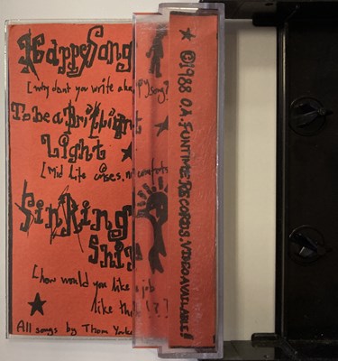 Lot 294 - ON A FRIDAY (RADIOHEAD) GRIPE DEMO CASSETTE WITH UNHEARD TRACKS AND HANDWRITTEN NOTE FROM THOM.