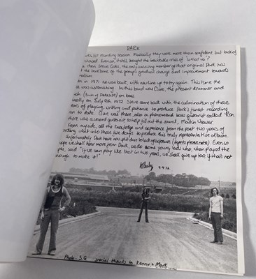 Lot 204 - DARK - DARK ROUND THE EDGES LP (ORIGINAL 1972 SELF-RELEASED COPY - BLACK/WHITE SINGLE SLEEVE - S.I.S. RECORDS SR 0102S) INCLUDES LYRIC BOOKLET