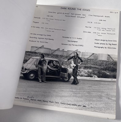Lot 204 - DARK - DARK ROUND THE EDGES LP (ORIGINAL 1972 SELF-RELEASED COPY - BLACK/WHITE SINGLE SLEEVE - S.I.S. RECORDS SR 0102S) INCLUDES LYRIC BOOKLET