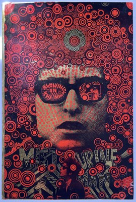 Lot 312 - BLOWIN' IN THE MIND - BOB DYLAN - AN ORIGINAL MARTIN SHARP DESIGNED POSTER.
