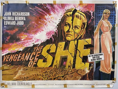 Lot 159 - HAMMER FILMS  - THE VENGEANCE OF SHE (1968) ORIGINAL UK QUAD POSTER.