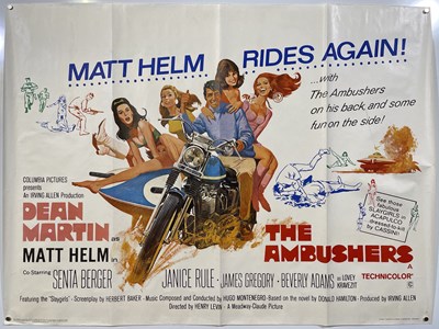 Lot 160 - THE AMBUSHERS (1968) ORIGINAL UK QUAD FILM POSTER.