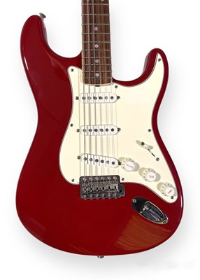 Lot 263 - FENDER ERIC JOHNSON SIGNATURE STRATOCASTER, DAKOTA RED.