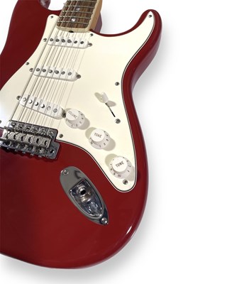 Lot 263 - FENDER ERIC JOHNSON SIGNATURE STRATOCASTER, DAKOTA RED.