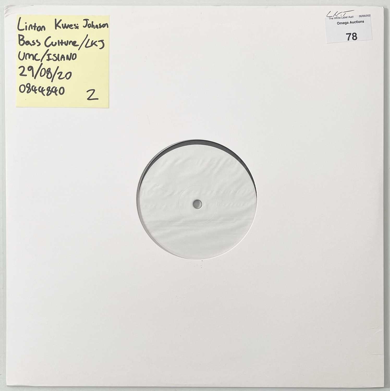 Lot 78 - LINTON KWESI JOHNSON - BASS CULTURE / LKJ IN DUB LP (2020 - UMC 844840).