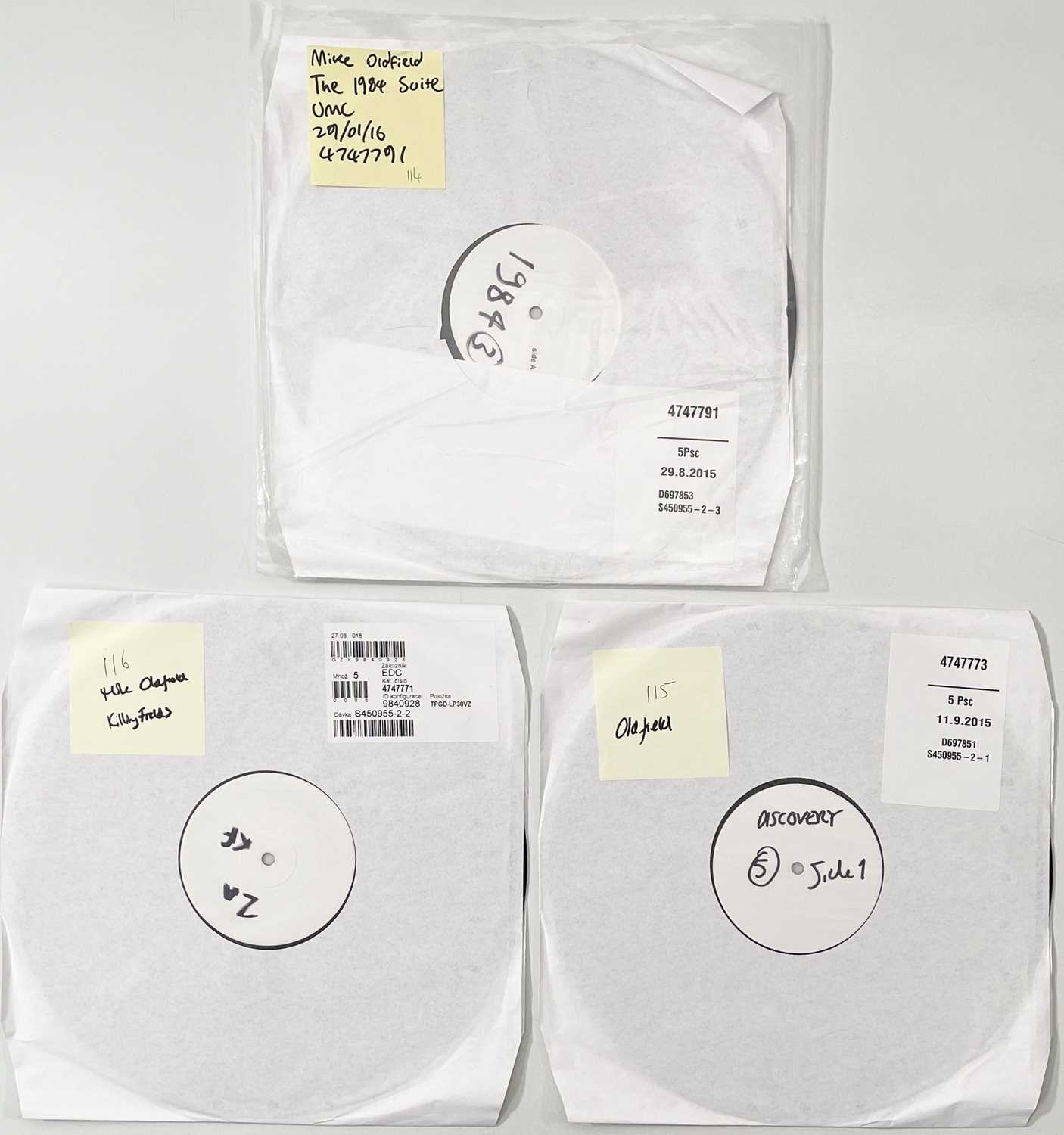 Lot 75 - MIKE OLDFIELD - WHITE LABEL TEST PRESSINGS.
