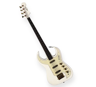Lot 281 - BURNS BISON 'WHITE' BASS GUITAR, SERIAL NO: 2070010.