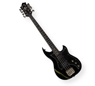 Lot 283 - HAGSTROM HB8 8-STRING BASS GUITAR - BLACK, SERIAL NO: M09072561.