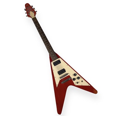 Lot 284 - KAY 'FLYING V' (GIBSON FLYING V 67 COPY) RED.
