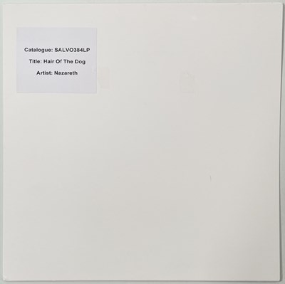 Lot 125 - NAZARETH - HAIR OF THE DOG (SALVO384LP) WHITE LABEL TEST PRESSING.