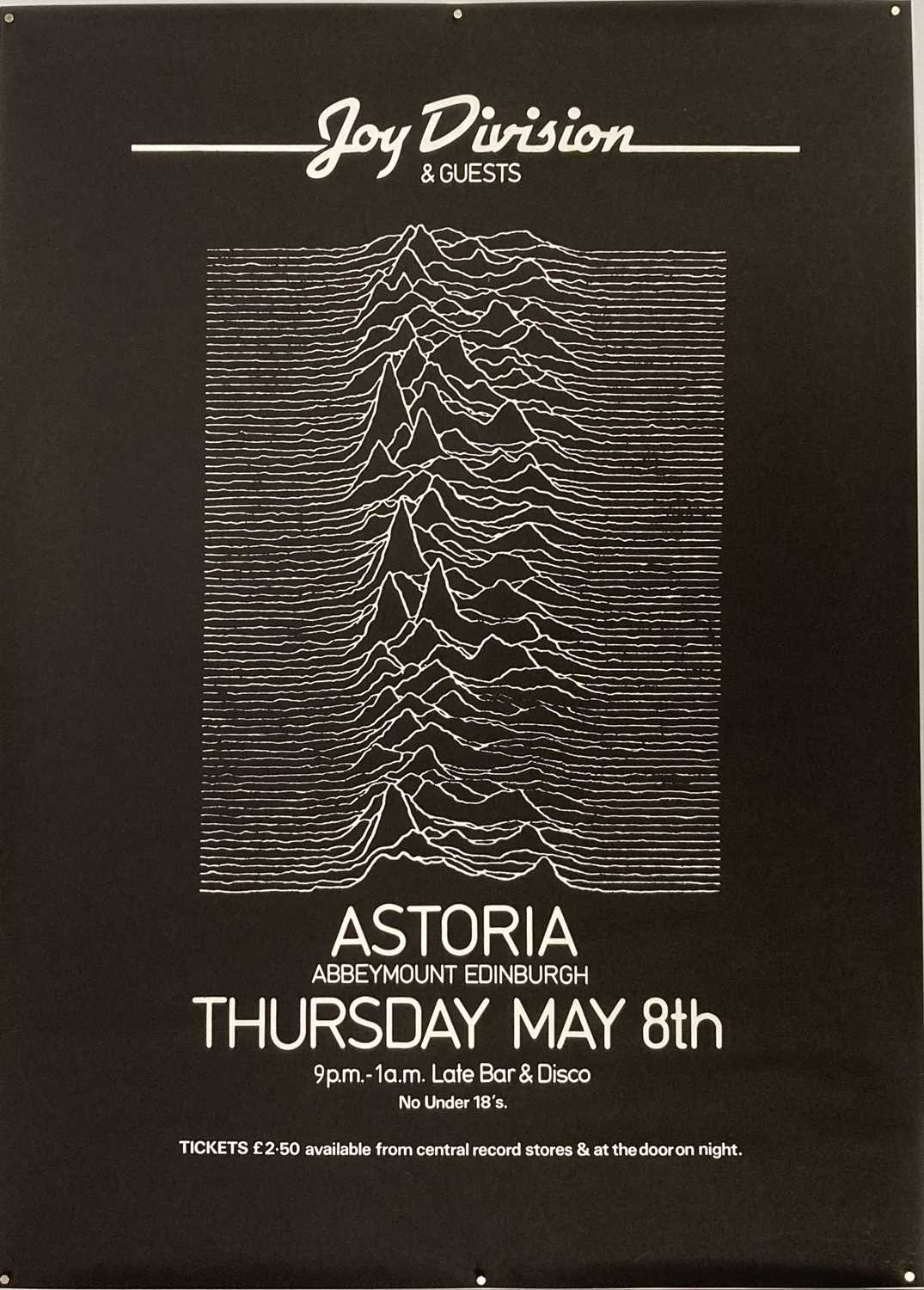 Lot 344 - JOY DIVISION - ASTORIA EDINBURGH 1980 - CANCELLED CONCERT POSTER