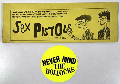 Lot 498 - SEX PISTOLS - ORIGINAL NEVER MIND THE BOLLOCKS PRESS KIT AND STICKER