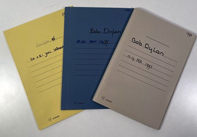 Lot 473 - CONTRACTS AND CONCERT BOOKING ARCHIVE - BOB DYLAN 1990S.