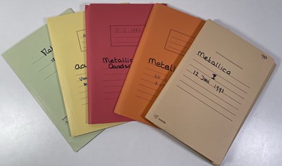 Lot 482 - CONTRACTS AND CONCERT BOOKING ARCHIVE - METALLICA