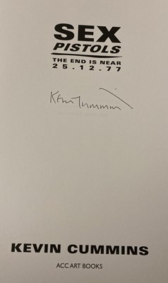 Lot 281 - SEX PISTOLS - THE END IS NEAR KEVIN CUMMINS SIGNED BOOK