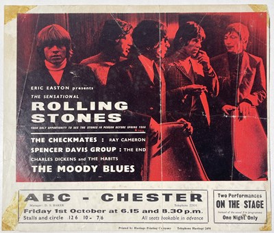 Lot 390 - THE ROLLING STONES - ORIGINAL ABC CHESTER HANDBILL.