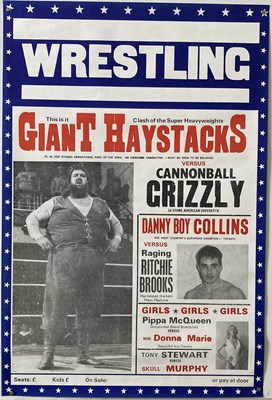 Lot 126 - WRESTLING POSTERS INC GIANT HAYSTACKS.