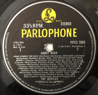 Lot 108 - THE BEATLES - ABBEY ROAD LP (ORIGINAL UK EXPORT COPY - PARLOPHONE PPCS 7088)
