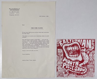 Lot 428 - PINK FLOYD / T.REX - A RARE 1966 PRESS RELEASE AND PROMOTIONAL BOOKLET.