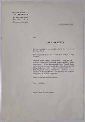 Lot 428 - PINK FLOYD / T.REX - A RARE 1966 PRESS RELEASE AND PROMOTIONAL BOOKLET.