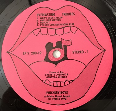 Lot 11 - FINCHLEY BOYS - EVERLASTING TRIBUTES LP (US BLUES/ PSYCH - GOLDEN THROAT - LP S 200-19)