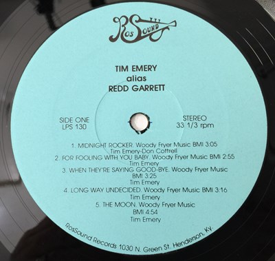 Lot 13 - TIM EMERY - ALIAS REDD GARRETT LP (US PSYCH OG - ROSSOUND - LPS 130)