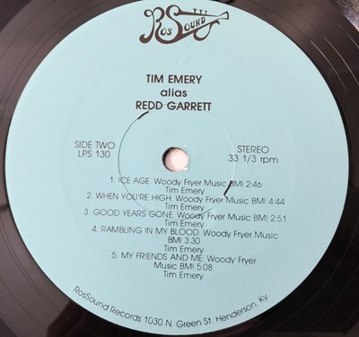 Lot 13 - TIM EMERY - ALIAS REDD GARRETT LP (US PSYCH OG - ROSSOUND - LPS 130)