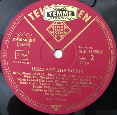 Lot 20 - THE BOOTS - HERE ARE LP (GERMAN GARAGE/ PSYCH - TELEFUNKEN - SLE 14399-P)