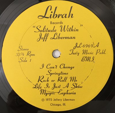 Lot 23 - JEFF LIBERMAN - SOLITUDE WITHIN LP (US OG - PSYCH - LIBRAH JL6969)