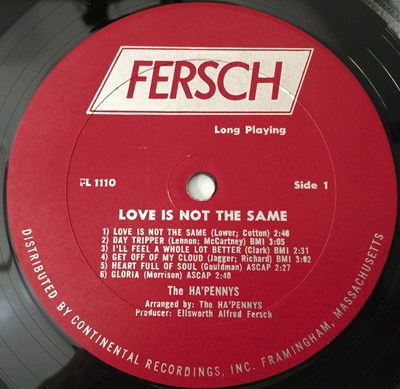 Lot 30 - THE HA'PENNYS - LOVE IS NOT THE SAME LP (US OG - GARAGE ROCK - FERSCH - FL1110)