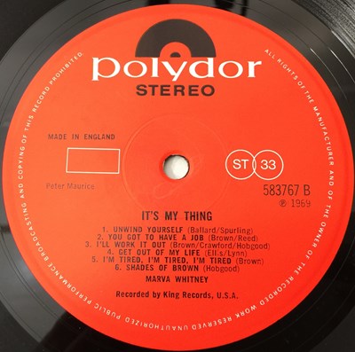 Lot 31 - MARVA WHITNEY - IT'S MY THING LP (UK OG - SOUL - POLYDOR - 583767)