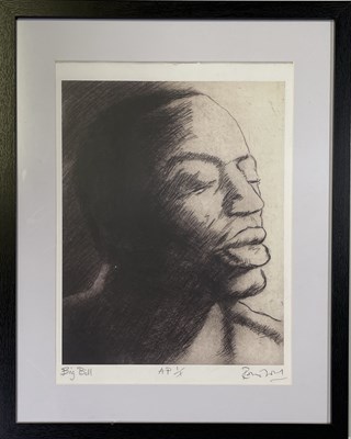 Lot 410 - THE ROLLING STONES - RONNIE WOOD - SIGNED LIMITED EDITION PRINT -BIG BILL BROONZY.