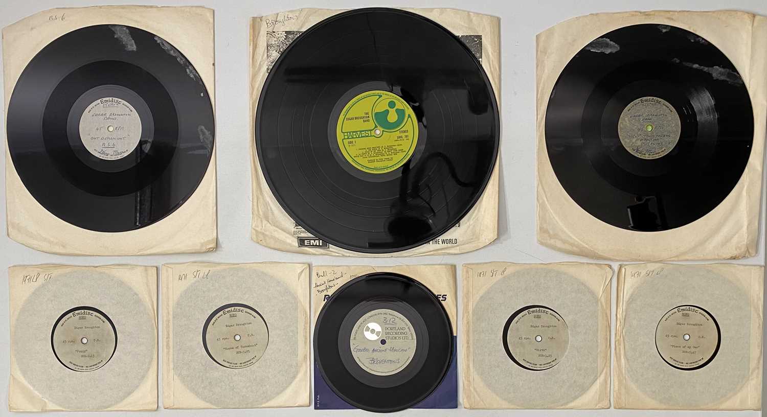 Lot 50 - EDGAR BROUGHTON BAND - 12"/ 7" ACETATES PACK