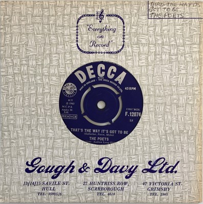 Lot 61 - THE POETS - THAT'S THE WAY IT'S GOT TO BE 7" (ORIGINAL UK RELEASE - DECCA F 12074)